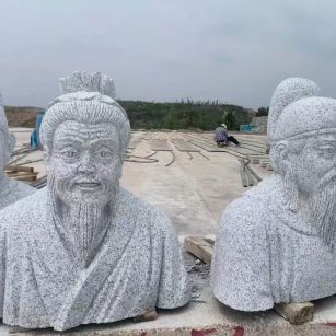 钦州 白麻花岗岩石材人物立体雕刻