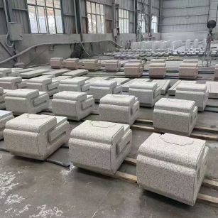 钦州 白麻花岗岩异形加工-石凳，坐凳