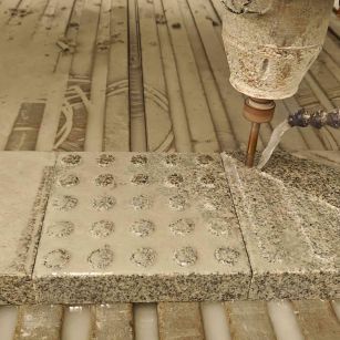 钦州 芝麻白花岗岩石材盲人石、盲道石、盲点石