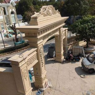 钦州 黄金麻荔枝面花岗岩别墅门楼