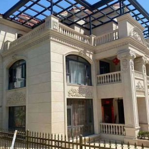 钦州 黄金麻花岗岩荔枝面别墅外墙干挂