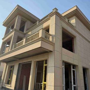 钦州 黄金麻花岗岩石材荔枝面外墙干挂效果展示