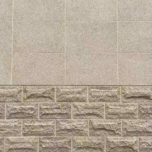 钦州 黄金麻自然面蘑菇石配荔枝面干挂