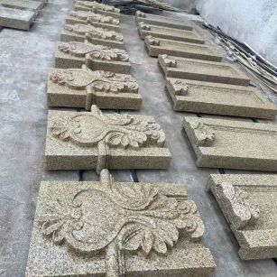 钦州 黄金麻花岗岩别墅外墙雕刻板