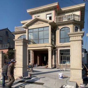 钦州 黄金麻花岗岩荔枝面别墅外墙干挂私家专属