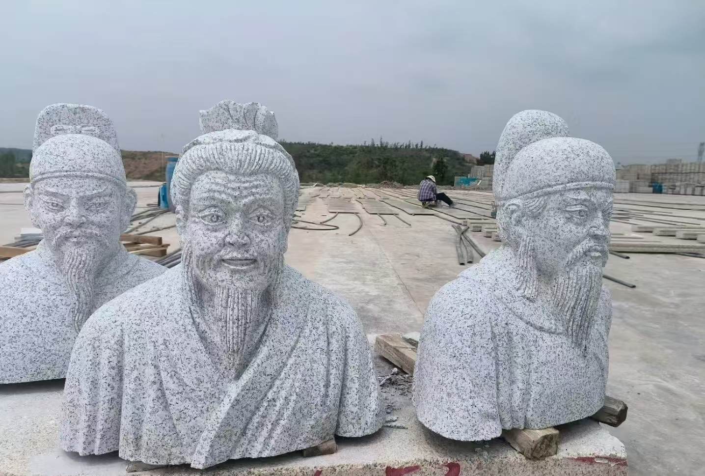 钦州 白麻花岗岩石材人物立体雕刻