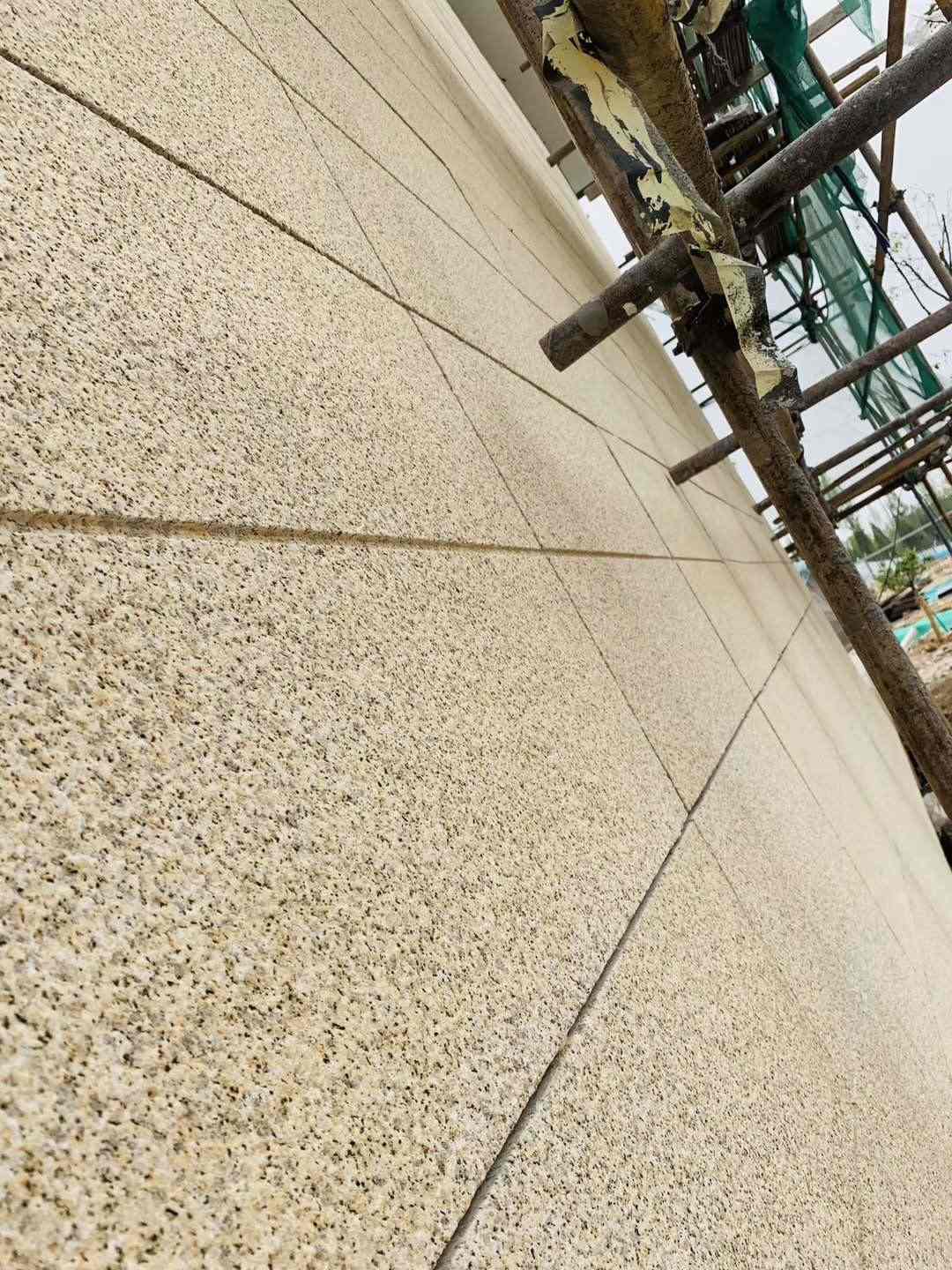 钦州 黄金麻花岗岩荔枝面外墙干挂石材效果示例