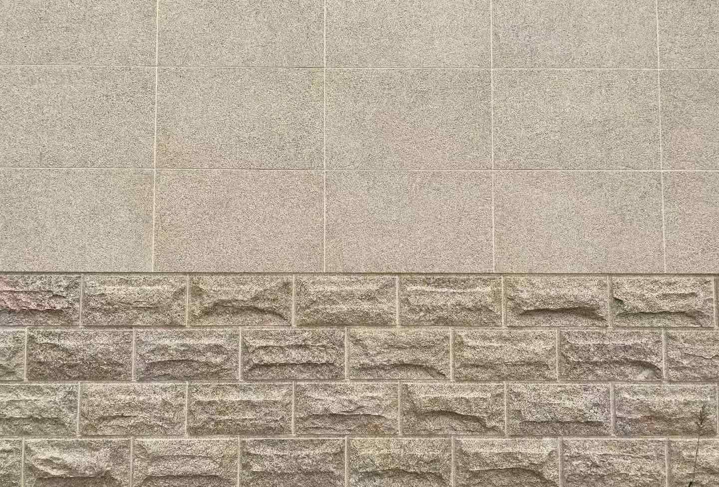 钦州 黄金麻自然面蘑菇石配荔枝面干挂