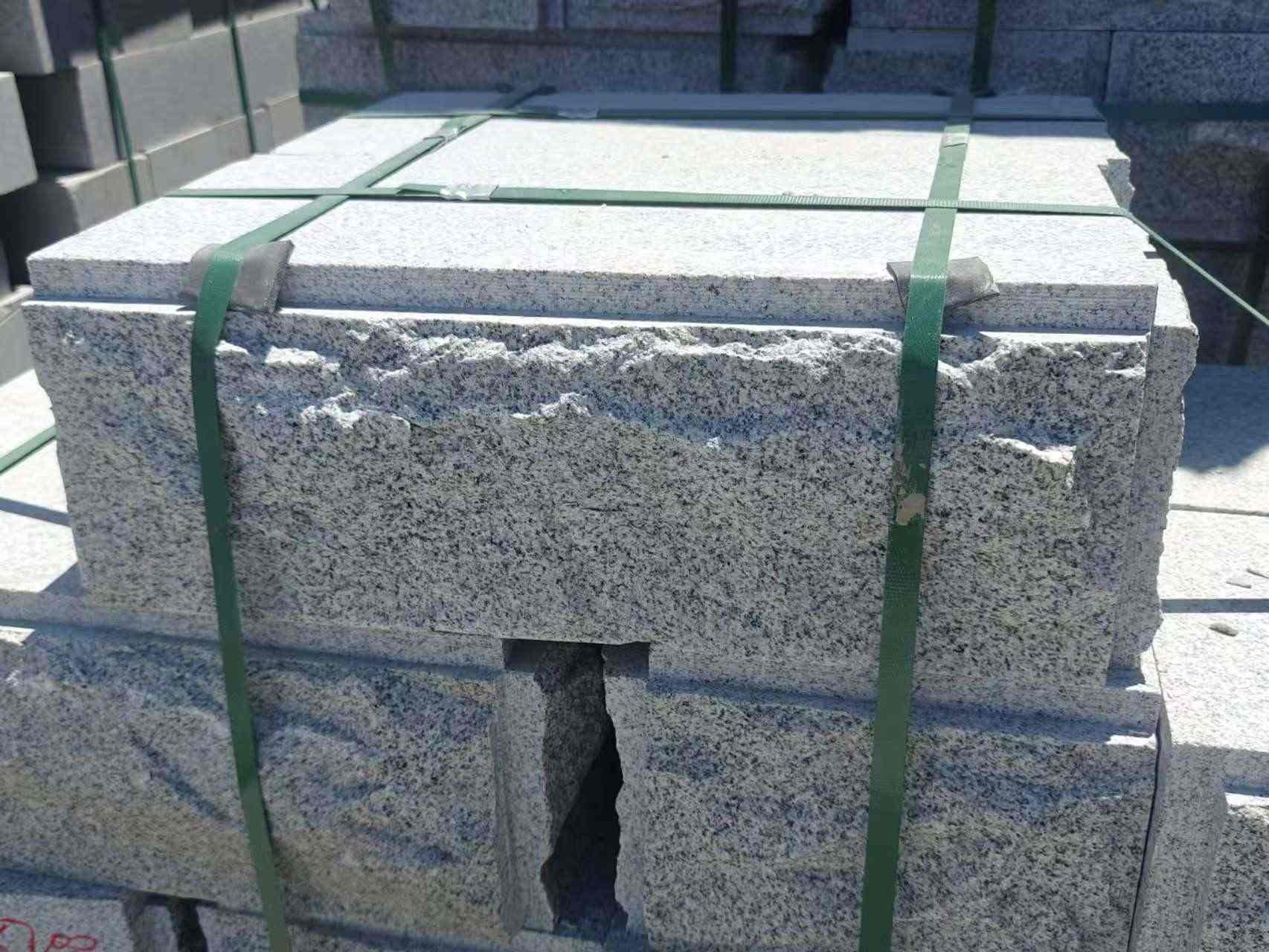 钦州 芝麻白花岗岩自然面成品